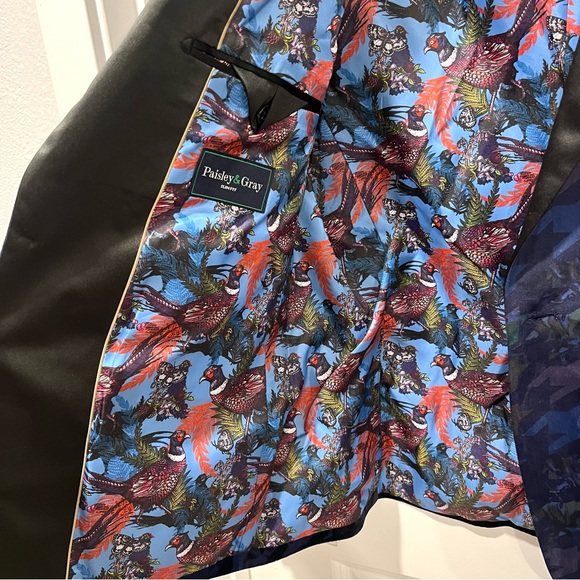 Paisley & Gray Men’s Slim Fit Geometric Lined Jacket Blazer Sport Coat Size 38R - Picture 9 of 16